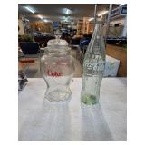 Coke cookie jar & oversized Coca-Cola bottle. B-58