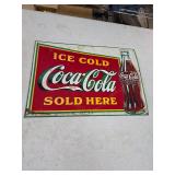 Vintage metal Coca-Cola sign. B-9