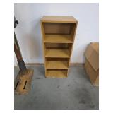 4 shelf bookcase 39in tall, 16 wide, 12 deep. 8-6