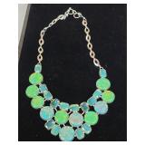 light reactive blue and green necklace. 80-17