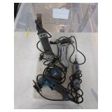 Dremel and power tools in tub. 41-10