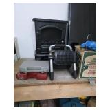 electric fireplace, heaters, tools. 19-2