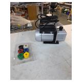 Rotary vane vacuum pump for HVAC service. 41-11