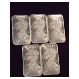 5 one-ounce copper bars. 2-8