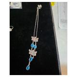 Blue stone necklace. 80-9