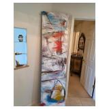Tall panel painting contemporary abstract. D326