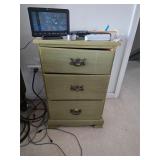 Vintage nightstand with contents. D408