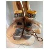 Native Alaskan mukluk boots. D239