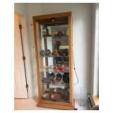 Glass Lighted Curio Cabinet. d-213