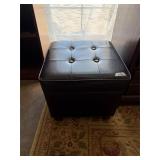 Padded footrest or seat with storage. D267