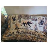 blanket featuring Eskimo Indian Olympics. D85