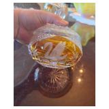 Julia Crystal candy jar with lid from Poland. D309