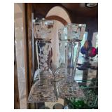 Varga luxury art crystal candle holders. D317