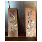 Vintage Botanical Wall Plaques. d-137
