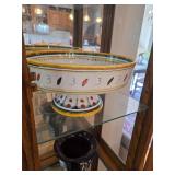 19th century hand painted Deruto pedestal. D-10
