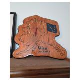 Wien Air Alaska wooden clock. D454