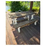 Adult picnic table, split for easy move. D618