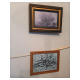 Framed tree art, see pictures. D419