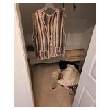 Alpaca vest and all in closet. D436