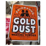 Gold dust washing powder metal sign. D546