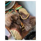 Fur mittens, I believe wolf fur.