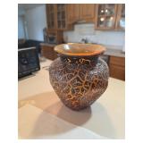 Crackle crust or lava style vase Murano style.D-11