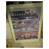 AK railroad 75th anniversary signed print. D515