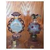 2 decorative Morano perfume bottles. D-21