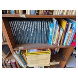 Air force history books on shelf. D565