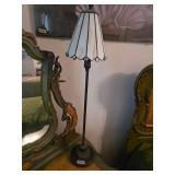 Standing floor lamp with glass shade. D364