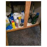 Kitchen chemicals, all under sink. D75