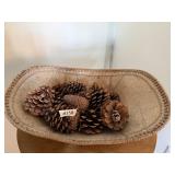 Basket with Pinecones. d-158