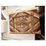 Beautifully made birch box w/ decorative top. D251