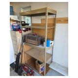 Metal and wood cabinet. D590