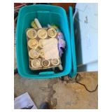 Tub of canning jars. D602