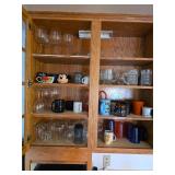 Cabinet full of beautiful glassware, see pics. D68