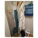 Hanging onion holder, aprons, meat cuber. D54