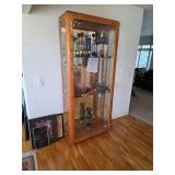 Lighted glass & mirrored display cabinet. D-26
