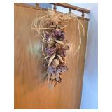 Dried herb and pepper wreath decoration. D62