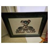Tsimshian eagle crest signed, #, print. D518