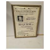 Framed poster from Mozart's Requiem. D532
