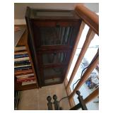 Wood and glass shelves. D395