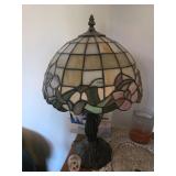 Tiffany-style-stained glass lamp. D81