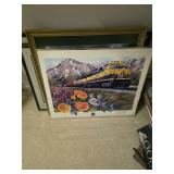 Signed, numbered AK railroad print. D499