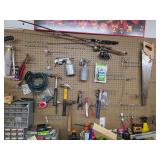 All tools and items on corkboard. D543
