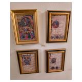 Framed pictures from a medieval manuscript. 344