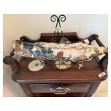 Wolly mammoth tusk ivory with Alaskan scene. D240