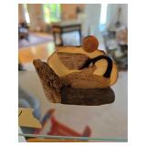 Goose carving on ivory and bone. D321