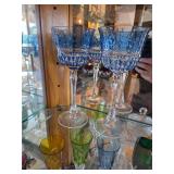 Varga Aurora sky blue water goblets. D314