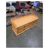 Bench with storage 4ft long, 17in across. 8-1
